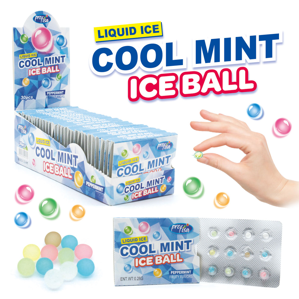 Драже отпресс.Cool mint Ice Ball 24*30*0,28гр.