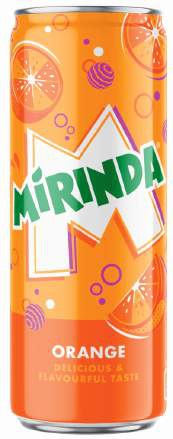 MIRINDA 0,33л ORANGE напиток безалкогольный газированный *24шт жб банка