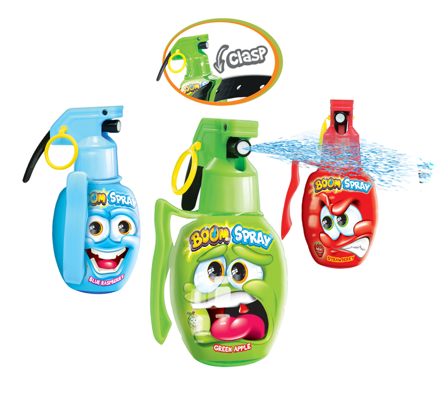 Жидкая конфета Граната Cпрей стенд (Boom spray) Johny Bee 18шт