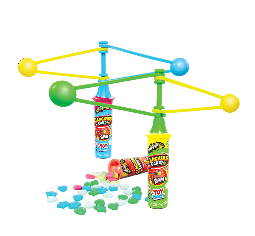 Игрушка Щелкунчик (трещетка) с драже (Сlacker candy) Johny Bee 12 шт