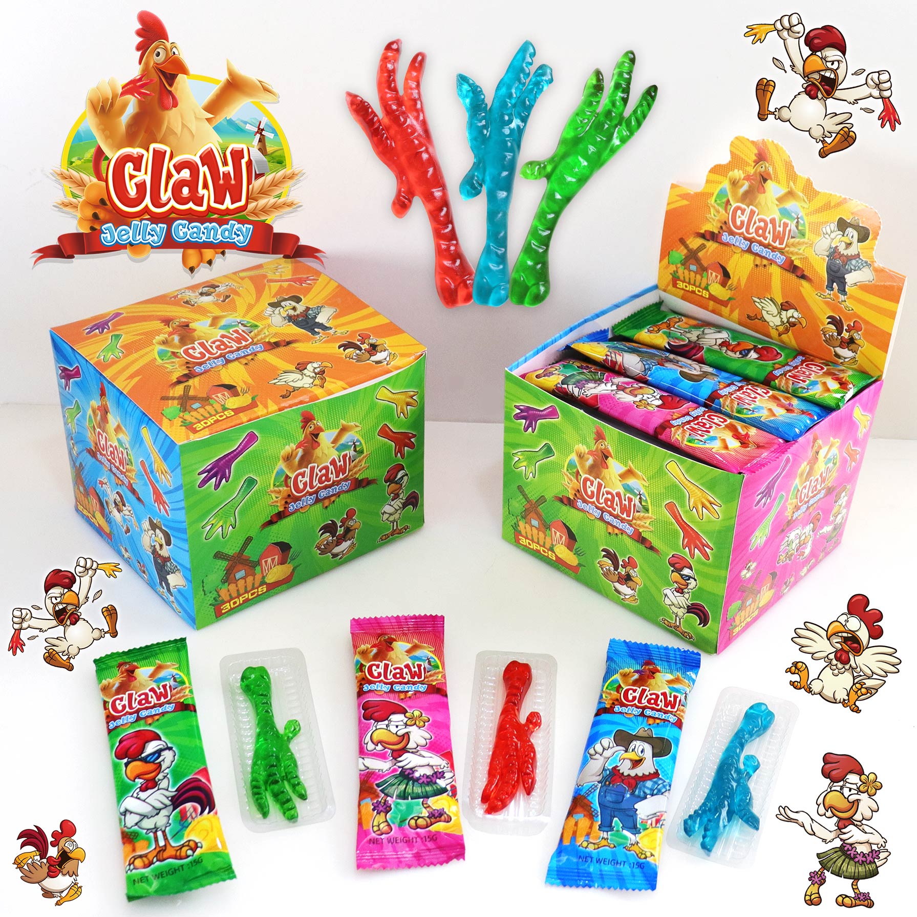 Мармелад 15г. Claw jelly candy 12*30шт