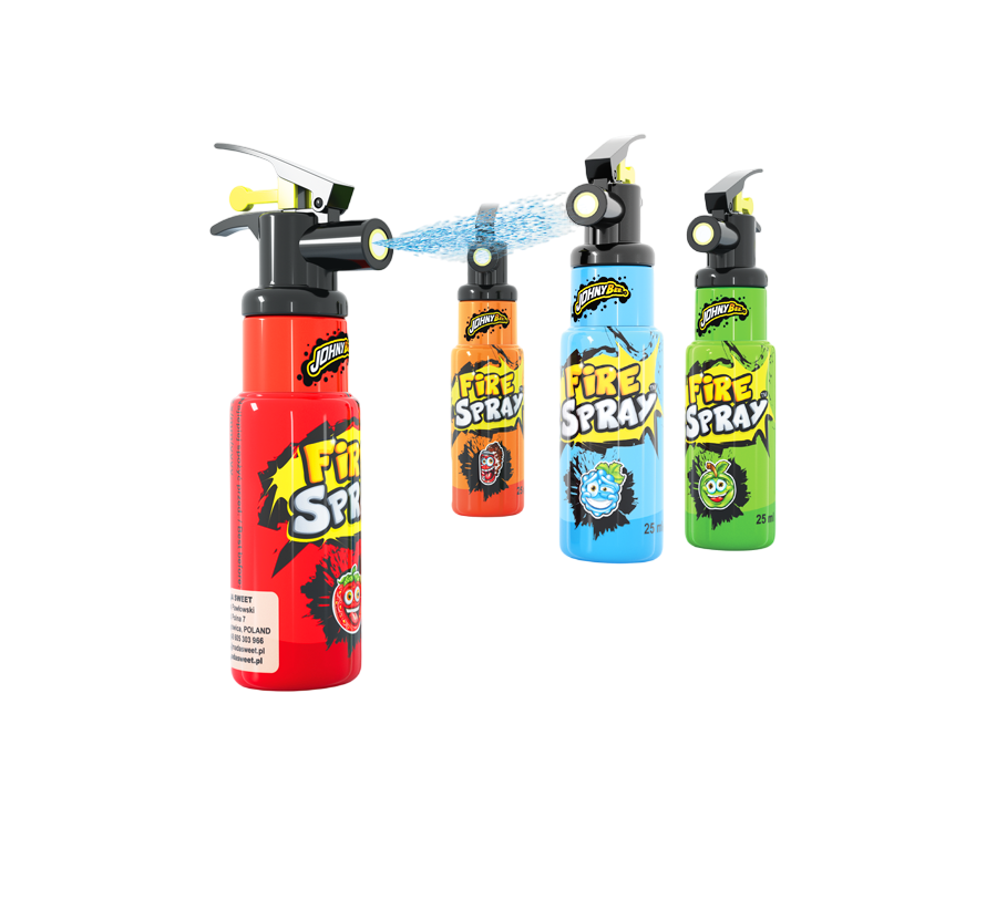 Жидкая конфета Огнетушитель Стенд 34шт (Fire spray) Johny Bee