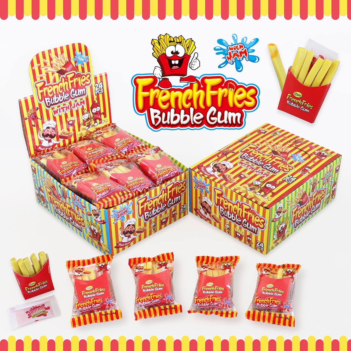 Ж.резинка French Fries bubble gum 12*24*25гр.