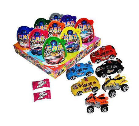 Игрушка с леденцами Машинка в яйце 9 Small Car Eggs 8*9шт*10гр