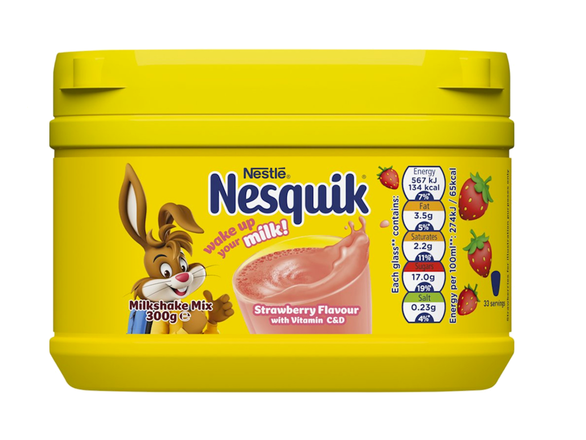 Какао Nesquik Milk-Shake напиток КЛУБНИКА 300 г