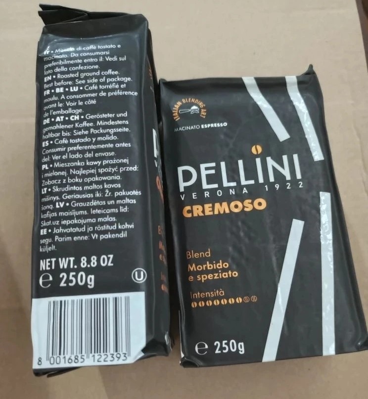 Кофе PELLINI Cremoso N46 молотый, пакет 250г*20шт.