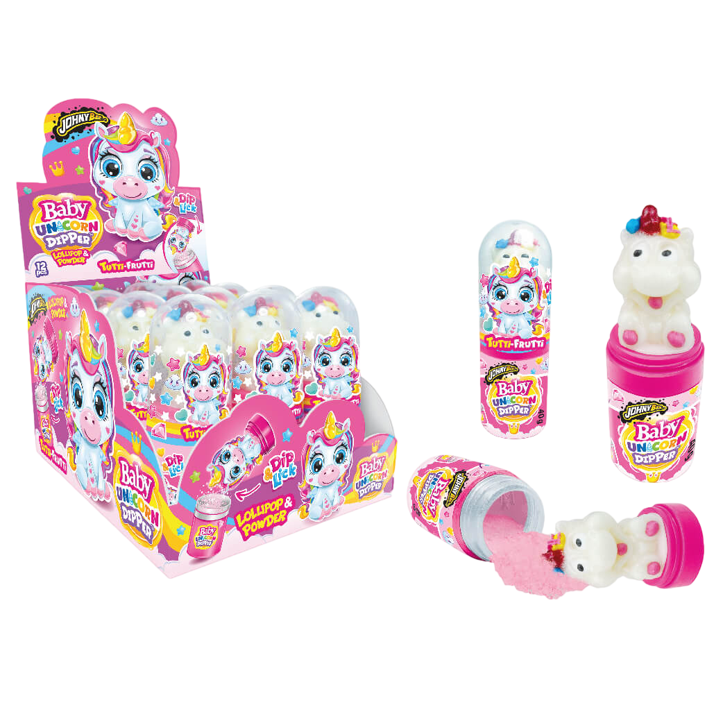 Леденец Dip n Lick Baby Unicorn, 12шт Johny Bee