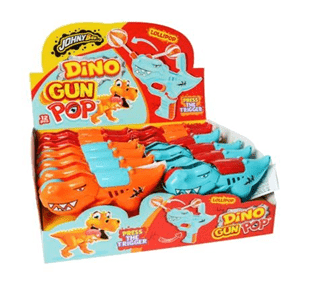 Леденец в пистолете Dino Gun Pop 12шт Johny Bee