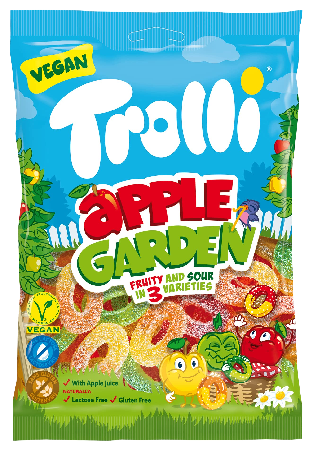Мармелад Тролли 150г Яблочный Сад 20шт VEGAN