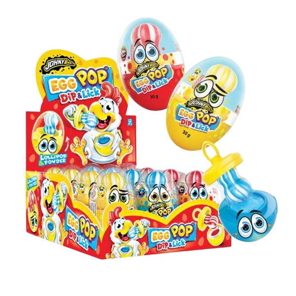 Леденец Dip n Lick Egg Pop Яйцо 12 шт Johny Bee