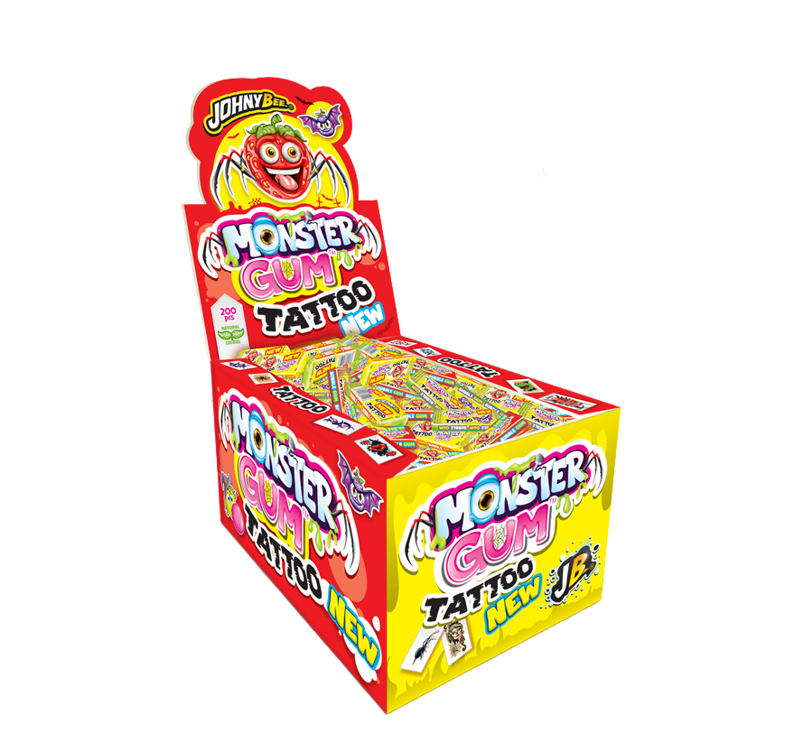 Ж. резинка Monster c Тату Johny Bee 200шт