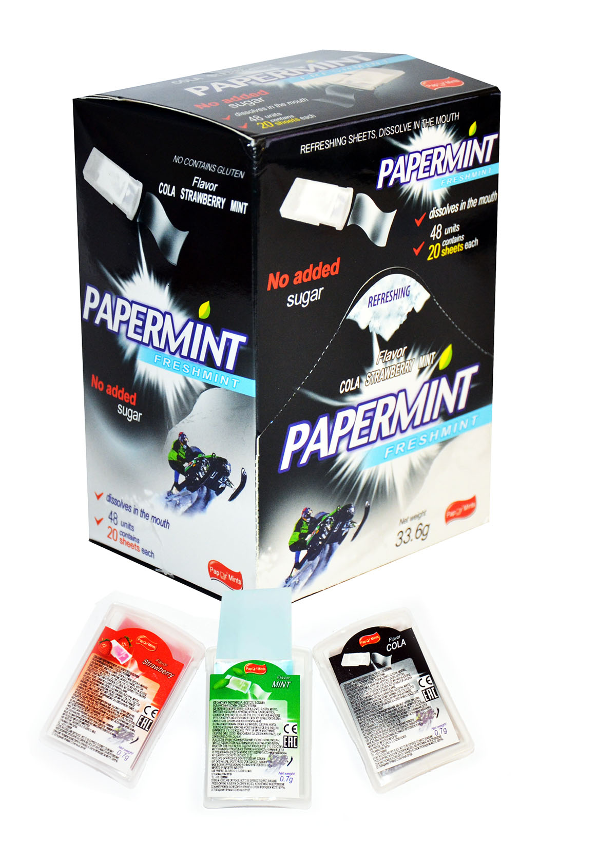 Пастилка мятная тающая Papermint 24*48*0,7гр