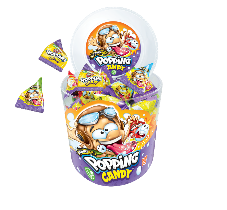 Взрывная карамель Летчик POPPING CANDY Johny Bee 100 шт