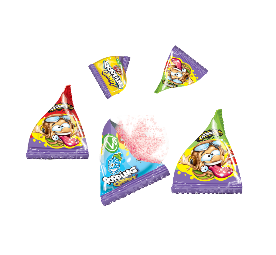 Взрывная карамель Летчик POPPING CANDY Johny Bee 100 шт