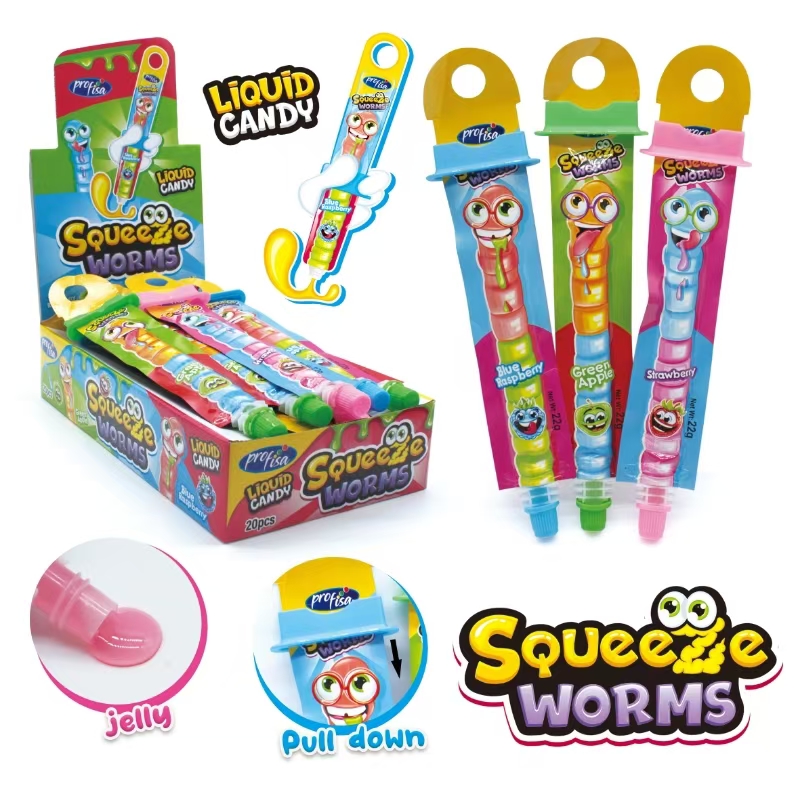 Жидкая карамель-гель Squeeze Worm liquid jelly 20*20*22г