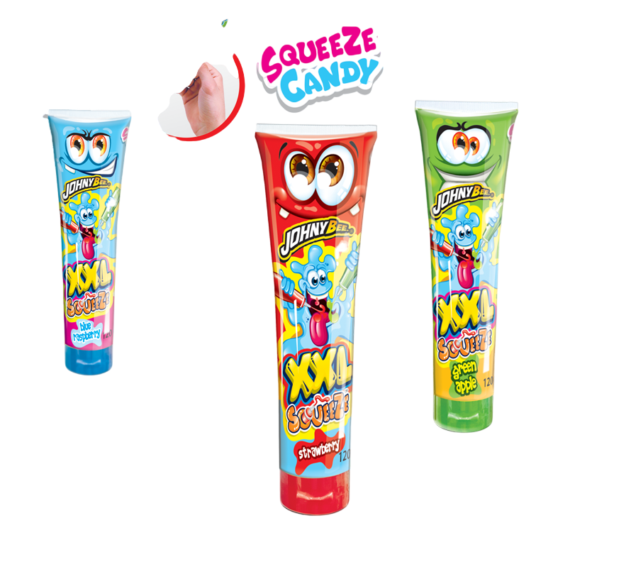 Жидкая конфета XXXL SqueeZe (в тюбике) Johny Bee 12шт