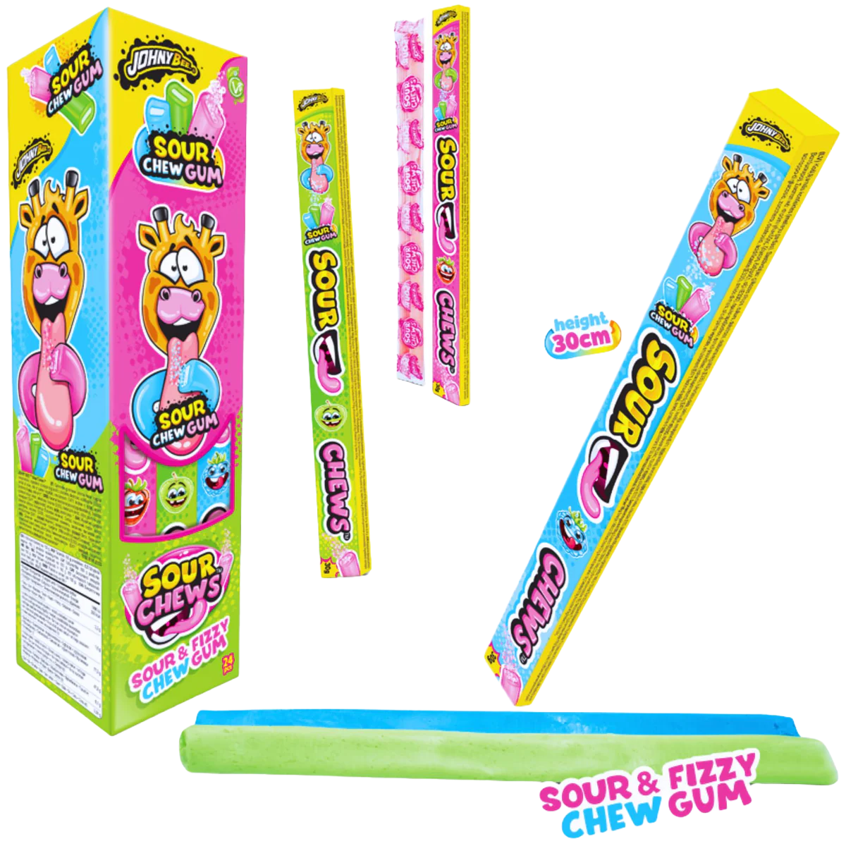 Жеват. конфета Sour Chews 24шт Johny Bee
