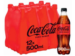 COCA COLA 0,5л ZERO напиток безалкогольный газированный бутылка ПЭТ 12шт
