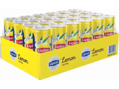 LIPTON 0,33л LEMON с экстрактом чая напиток безалк. негазированный 24шт жб банка