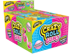 Ж. резинка Рулетка Crazy Roll 4 вкуса арбуз,клубника,яблоко,ежевика Johny Bee 24шт