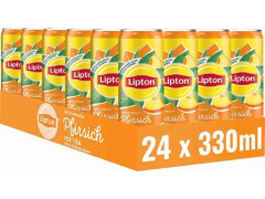 LIPTON 0,33л PEACH с экстрактом чая напиток безалк. негазированный 24шт жб банка