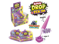 Жидкая карамель-гель + мармелад Blackcurrant Sour drop pen jam 12*12*55г