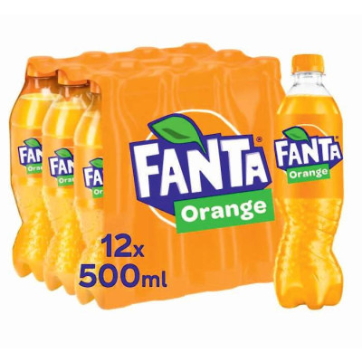FANTA ORANGE 0,5л напиток безалкогольный газированный ПЭТ 12шт (1608)