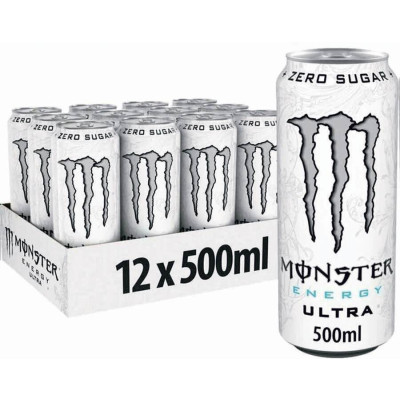 MONSTER 0,5л Energy ULTRA WHITE Напиток газ. тонизирующий банка жб 12шт