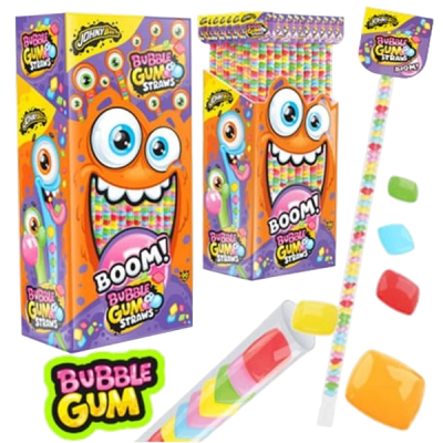 Жев.резинка в Трубочке (Boom Bubble Gum) Johny Bee 90шт