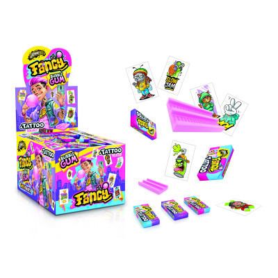 Ж. резинка Fancy Gum с Тату Johny Bee 200шт