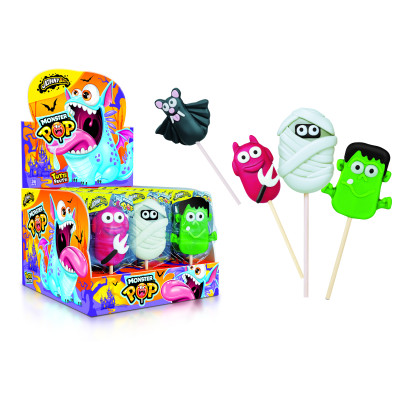 Леденец на палочке Монстры(Monster Pop),36шт, Johny Bee