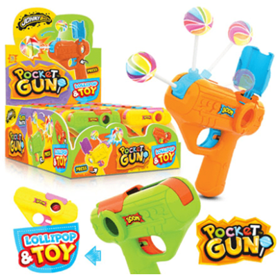 Игрушка с леденцом Пистолет Pocket Gun Pop 16шт Johny Bee