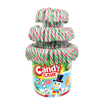 Леденец Трость 12г красно-бело-зеленая (Candy Cane) 100шт JohnyBee