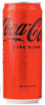 COCA COLA 0,33л ZERO напиток безалкогольный газированный жб банка УЗКАЯ