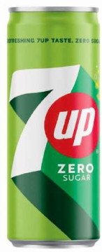 7 UP 0,33л ZERO напиток безалкогольный газированный *24шт жб банка