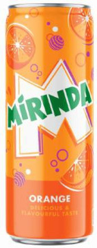 MIRINDA 0,33л ORANGE напиток безалкогольный газированный *24шт жб банка