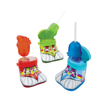 Леденец Dip n Lick Ботинки с пудрой (Boots Dipper) 24 шт Johny Bee