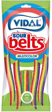 VIDAL Мармелад STIXI 90г Ремень Радуга Кислый (Sour Rainbow Belts) 14 шт