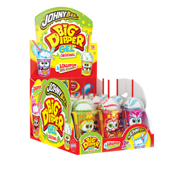 Леденец Dip n Lick Big Dipper с гелем в ведерке 12 шт Johny Bee