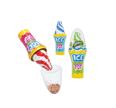 Леденец Dip n Lick Мороженое с драже Стенд (Ice cream Pop) Johny Bee 34 шт