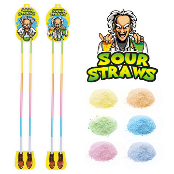 Шипучка в трубочке "Sour straw legs" 12*10*40гр