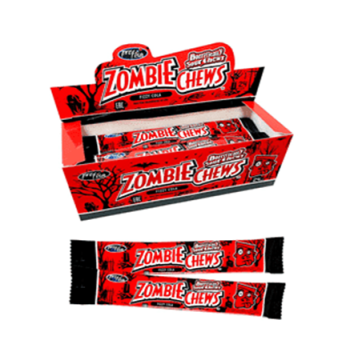 Жевательная конфета Zombie/Kuziziu chews sour fizzy cola шипучая Кола 24шт*20гр