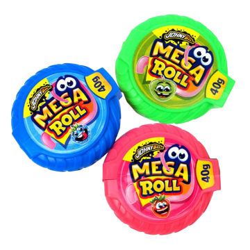 Ж. резинка Мега Рулетка Mega Roll СТЕНД Johny Bee 24шт