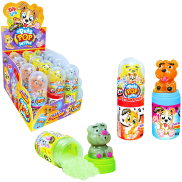 Леденец Dip n Lick Pets Pop Dipper Johny Bee 12 шт