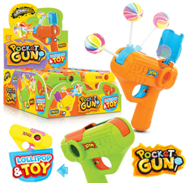 Игрушка с леденцом Пистолет Pocket Gun Pop 16шт Johny Bee