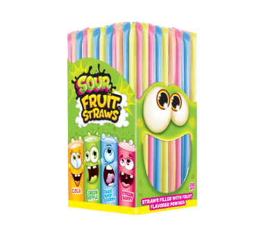 Шипучка в трубочке кислая фруктовая Fruit Starws Johny Bee 250 шт