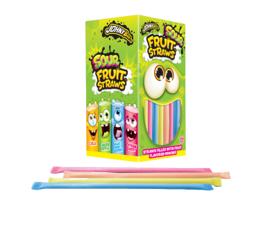 Шипучка в трубочке кислая фруктовая Fruit Starws Johny Bee 250 шт