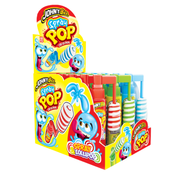 Жидкая конфета и леденец Spray Pop Johny Bee 18 шт